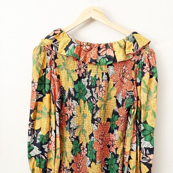 FARM RIO | Black Garden Lenzing Ecovero Viscose Mini Dress Women’s | Size Large - Picture 6 of 10